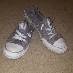 Converse grey slip on